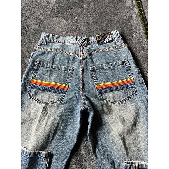 Southpole Men’s Vintage 1990s Baggy Y2K Embroidered Skateboard Jeans 34 - Picture 6 of 10